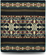 QISU Jacamaras Green Wool Blanket – Eco-Friendly Elegance for the Holidays