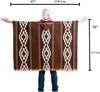 QISU Earthy Brown Alpaca Poncho - Handmade Alpaca Wool Poncho – Thick, Warm & Soft Wrap | Lightweight, Cozy, Authentic Ecuadorian Wool Poncho