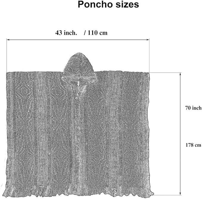 QISU Forest Green Alpaca Poncho - Alpaca Wool Poncho – Handmade in Ecuador, Soft, Warm & Lightweight Luxury Wrap