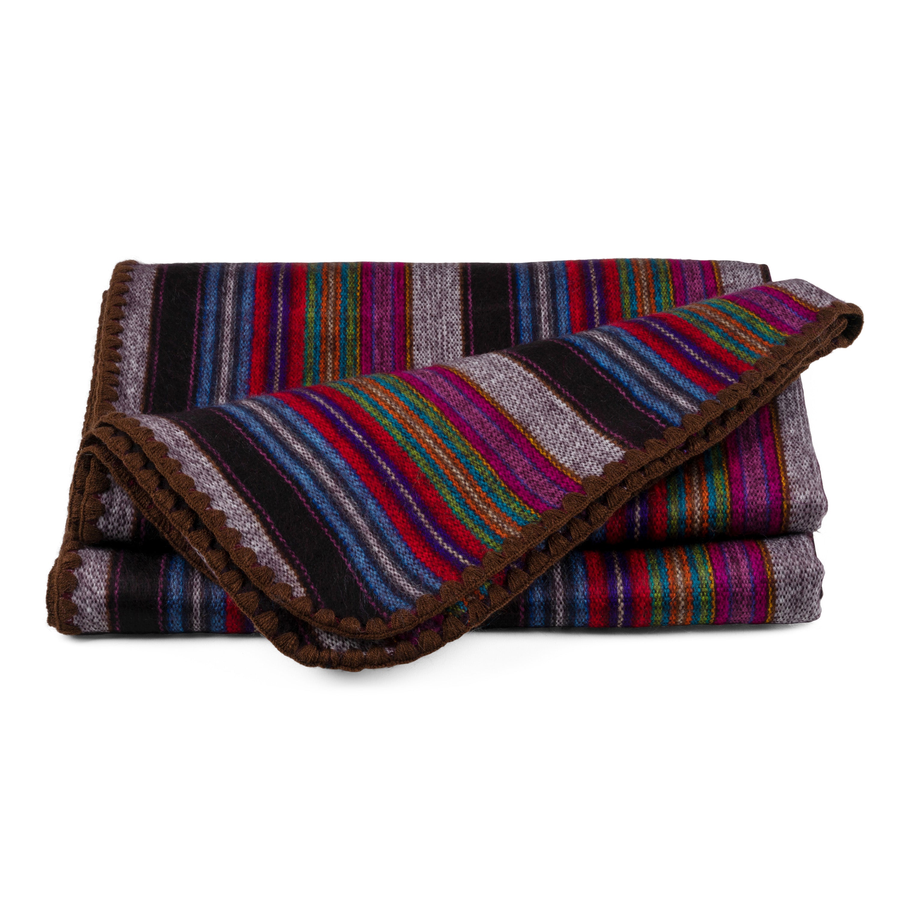 QISU Alpaca Wool Throw Blanket - Veined Color Blankets - QISU