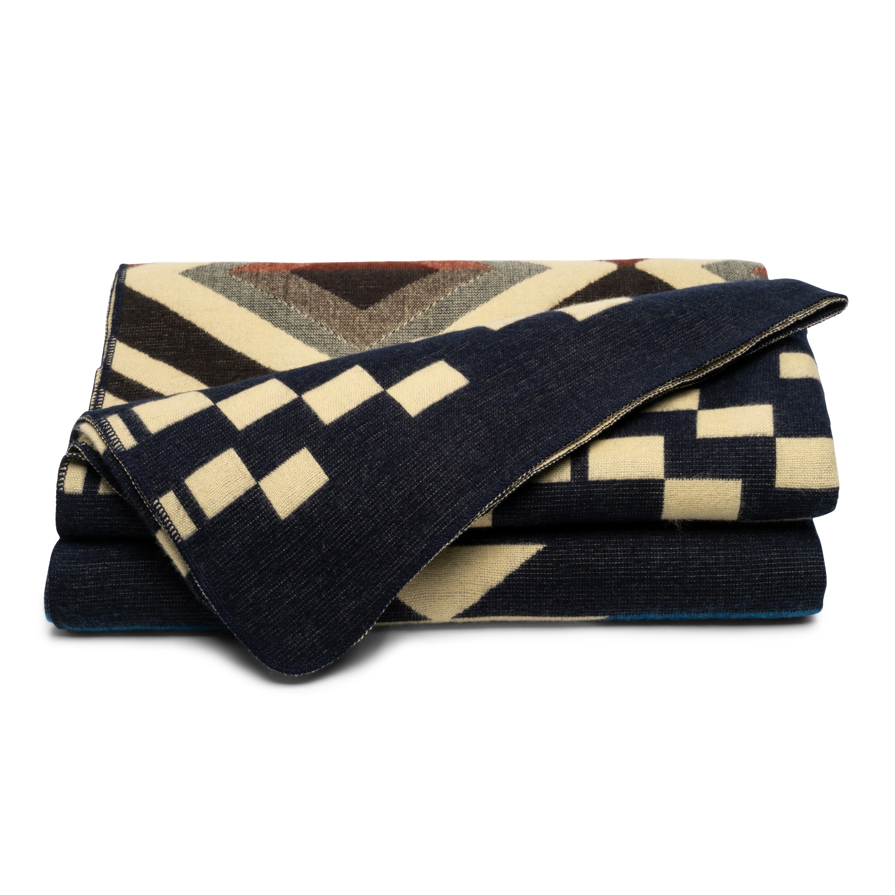 QISU Alpaca Wool Throw Blanket - Large, Thick and Geometric Blanket - QISU