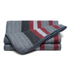 QISU Alpaca Wool Throw Blanket - Banded and Bold Blankets - QISU